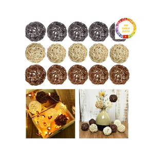 ลูกบอลหวายธรรมชาติงานแฮนด์เมดสำหรับตกแต่งบ้านงานปาร์ตี้งานแต่งงานและเครื่องประดับคริสต์มาส - Product Image 2