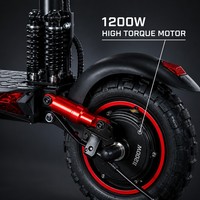 Scooter électrique pliable tout-terrain 1200W, 48V, en alliage d'aluminium, vitesse 50 km/h, autonomie 40-60 km, pour adultes