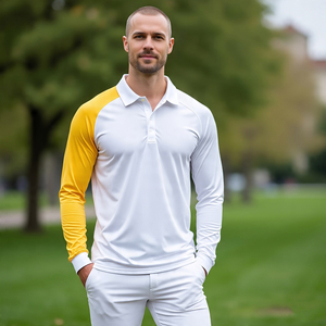 Polo a rayas con sublimación personalizada para hombre, de cuello vuelto Camiseta con estampado, Polo personalizado con línea a rayas para hombre - Product Image 6