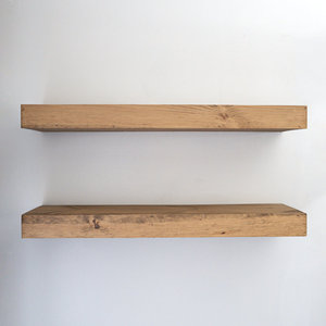 Handmade Classic 3-Piece Wall <b>Shelves</b> Solid <b>Wood</b> Hanging Rack for Kitchen Living Room Wardrobe Fast Delivery Natural Wooden - Product Image 6
