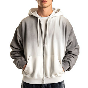 Sweat-shirt à capuche unisexe personnalisé avec fermeture éclair, vintage, délavé à l'acide, entièrement zippé, en molleton français, pour l'hiver, impression numérique - Product Image 2