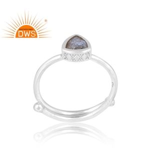 Latest Selling 925 Sterling Silver Natural <b>Labradorite</b> Gemstone <b>Ring</b> Custom Jewelry For Women Gift For Her - Product Image 1