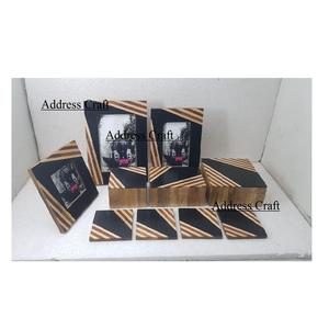 <b>Christmas</b> Decor Wedding <b>Gift</b> Home Decor Hot <b>Sale</b> Wood & Resin Photo Frame Tea Coaster & Box Table Top Home Accents Photo Frames - Product Image 1