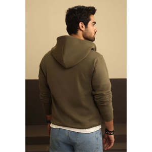 เสื้อฮู้ดขนแกะสำหรับผู้ชายระบายอากาศและปักผู้ผลิตขายส่ง - Product Image 5