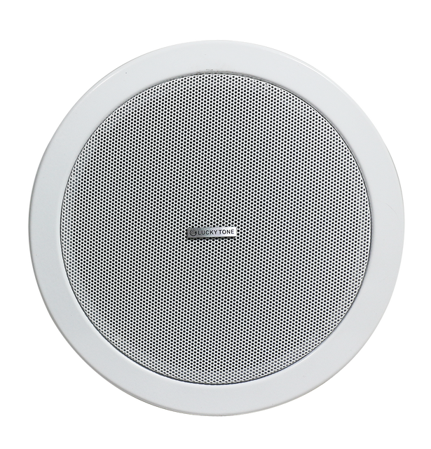 V 6-Inch 15W Active Ceiling Speaker with SIP Network Support MP3/WMA/WAV Playback for Background Music & Voice Announcements