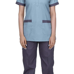 Ensemble d'uniformes d'hôpital de haute qualité avec logo personnalisé OEM, chemise à manches courtes pour infirmières, pantalon avec fermeture éclair, détection des aiguilles - Product Image 6