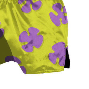 กางเกงขาสั้นแบบไทย MMA ของผู้ชาย2026ดีที่สุดผ้าซาตินสีทึบแห้งเร็วเอวยางยืดใส่สบายปรับแต่งได้ตามต้องการ - Product Image 6