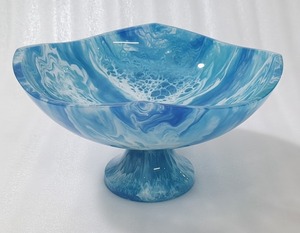 Tazón de Ensalada de Resina de Lujo, Hecho a Mano, Ecológico, Color Personalizado, Decorativo, Artístico, con Remolino Moderno, Centro de Mesa para Fiestas - Product Image 2