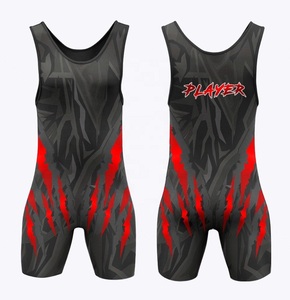 Nouvel arrivage Vêtements de sport Haltérophilie Jeunes Singlet Costume Singlet de lutte Impression numérique personnalisée - Product Image 4