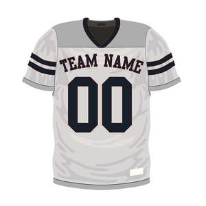 Uniformes de fútbol americano de lujo sublimados personalizados, camiseta vintage de malla con cuello en V y mangas cortas para equipos deportivos de verano - Product Image 6