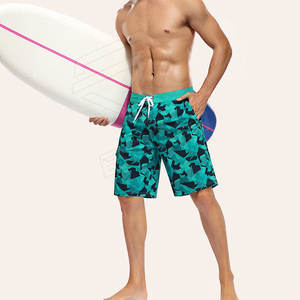 Short de plage imperméable à séchage rapide pour hommes, 100% coton, motif uni, décontracté, vêtements de plongée, non tissé - Product Image 4