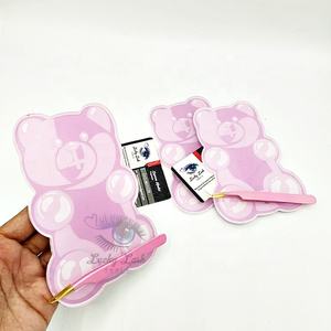 Plateau à cils personnalisé Lash Tiles Bear, modèle 11005, couleur violette, outils d'extension de cils en gros avec emballage disponible - Product Image 4