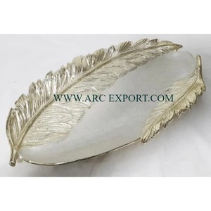 Bol créatif en métal martelé décoration de table bol de service bordure couleur or support de conception en aluminium pour fournisseur en gros - Product Image 5