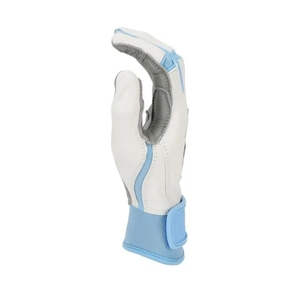 Gants de frappe de baseball bleu ciel, blancs et gris, légers, performants, avec paume antidérapante durable pour l'entraînement, fourniture OEM - Product Image 4