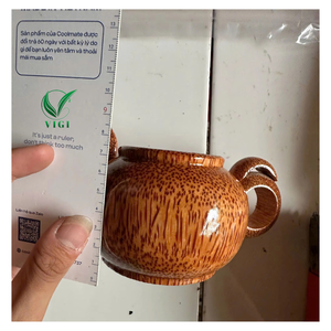 หม้อชาไม้มะพร้าวธรรมชาติเป็นมิตรกับสิ่งแวดล้อมจากเวียดนามสำหรับบ้านคาเฟ่ร้านอาหารและของที่ระลึกส่งออกคำสั่งซื้อ - Product Image 4