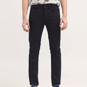 <b>Men's</b> Casual Jeans Pant 100% Cotton Lightweight Mid Waist Straight Design Quick Dry Breathable High Quality <b>Summer</b> for Outdoor - Product Image 1