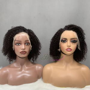 Premium Picks 13x4 Lace Front 12 Inch Kinky Curly, Vietnamese <b>Human</b> Hair Bob <b>Wig</b> Short, 12A Grade Realistic Soft Hair - Product Image 4