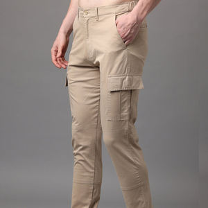 กางเกงวอร์มขายาวผู้ชาย กางเกงวอร์มขากว้างทรงตรงลำลอง ผ้าแคนวาส มีกระเป๋า กางเกงจ็อกเกอร์ กางเกงออกกำลังกาย - Product Image 3