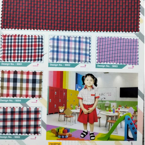 Tissu uni rayé à carreaux, tissé, pour uniformes scolaires, pour garçons et filles, vente à l'exportation, directement de l'usine - Product Image 2