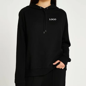 Sweats à capuche lourds pour femmes 100% coton chaud vêtements d'hiver coupe ample à capuche goutte épaule sweats à capuche pour femme - Product Image 2