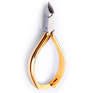 D-09 Half Gold Cuticle Nail Nipper <b>Box</b> Joint Dead and Hard Skin Remover Cuticle Nipper 8 mm Tip With Back Lock - Product Image 1