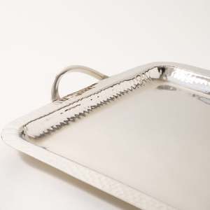 High Quality Metal Serving <b>Tray</b> Silver Polished Serving <b>Tray</b> For Home Hotel Restaurant Usage Food & <b>Drinks</b> Serveware <b>Tray</b> - Product Image 2