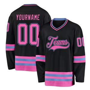 Uniformes de Hockey Personalizados OEM, Ropa Deportiva Ligera de Color Liso, Uniformes de Hockey Sublimados con Bordado de Sarga para Equipos, Diseño de Parches - Product Image 1
