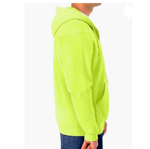 Sweat à capuche zippé 100% coton personnalisé pour hommes de haute qualité French Terry Drop Shoulder Puff Printing Solid Pattern BD Mens Hoodies - Product Image 3