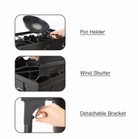 Cuisinière à gaz 3 brûleurs Cuisine d'extérieur Table de camping 3 brûleurs Chine avec pare-brise