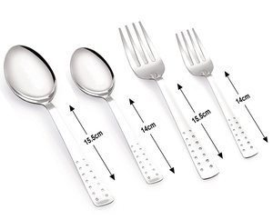 Juego de cubiertos de acero inoxidable de la mayoría de las tendencias, cubertería de venta al por mayor personalizable con logotipo fácil de lavar altamente pulido para bodas - Product Image 4