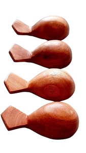 Mini cuillère à épices en bois écologique faite à la main avec un design traditionnel, résistante à la chaleur et polie miroir pour les condiments, les confitures, le service - Product Image 4