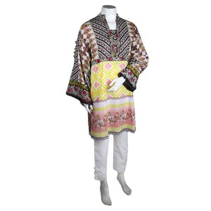 คุรตีพิมพ์ลายทรงหลวมสำหรับผู้หญิง - สีดำ - Product Image 3