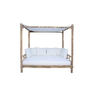 Gazebo de Bambú Desmontable Personalizable con Muebles de Exterior Ajustables, Cojines Impermeables de Color Natural para Uso en Exteriores - Product Image 2