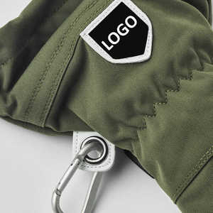 Gants de ski chauffants et imperméables Rabixo Sports pour hommes, en cuir pleine fleur, fermeture à enfiler, personnalisables pour l'hiver - Product Image 2