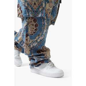 PANTALON CARGO À FLORAUX EN JACQUARD ULTRA BAGGY - Product Image 2