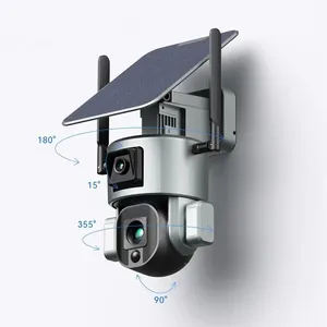 كاميرا مراقبة أمنية منزلية 4G 4K تعمل بالطاقة الشمسية 4G 10x Zoom Card Sim Cam
