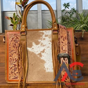 ¡Novedad de 2024! Bolsos de mano grandes de cuero con herramientas a mano, bolso de lujo Floral occidental, bolsos de hombro tipo bandolera para mujer - Product Image 1