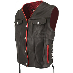 High Quality <b>Wool</b> <b>Vest</b> Wholesale Price Winter Classic Style Eco-Friendly & Breathable Outerwear for Men Biker Wear - Product Image 5