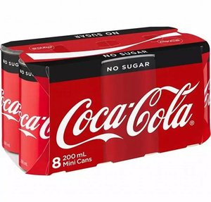 Coca-Cola Zero Sugar 330ml Latas Refresco Carbonatado Fresco 24 Latas Envasadas a 330ml Cada Una - Product Image 2