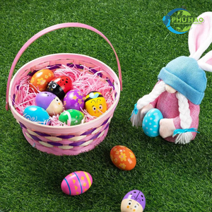 Cestas de bambú de Pascua tejidas a mano de Vietnam, cesta decorativa para huevos, chocolate y regalos de vacaciones - Product Image 3