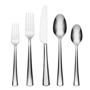 Vente en gros de couverts 5 pièces pour mariage d'hôtel couverts en métal en acier inoxydable en argent - Product Image 4