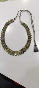 Collar de cuentas de Losa rectangular cónica de lapislázuli Natural hermoso de calidad AAA - Product Image 3