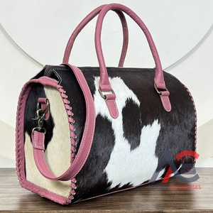 Nueva Bolsa de Viaje de Cuero Vacuno Genuino de Alta Calidad, Diseño Personalizado al por Mayor, Bolsa de Mano de Fin de Semana para Mujer - Product Image 1