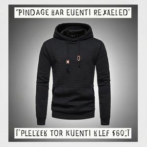 Sudadera con Capucha de Invierno para Hombre, Talla Europea, Color Sólido, Informal, 100% Poliéster, Jacquard, Personalizable, con Bolsillo Grande, Tejida - Product Image 2