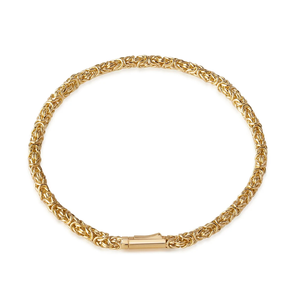 Men's Vintage Rope Chain Rolo Link <b>Bracelet</b> Chunky 18k Solid Gold Plated <b>Byzantine</b> <b>Bracelet</b> Fashion Jewelry - Product Image 1