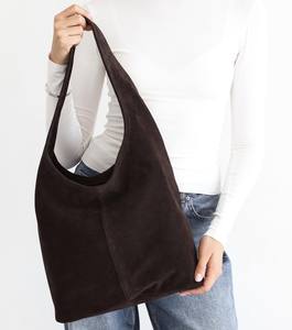 ALW Custom Designer Women's Genuine Leather <b>Medium</b> <b>Size</b> Hobo Handbags Soft Top Handle Crossbody <b>Purses</b> Fashion Style-ODM OEM - Product Image 1