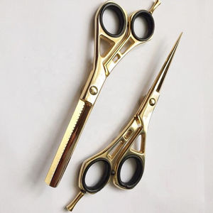 กรรไกรตัดผมแบบบางชุบทองขนาด6.5นิ้วดีไซน์แฟชั่นทำจากเหล็กอย่างยั่งยืนของญี่ปุ่นเพื่อความงาม - Product Image 6