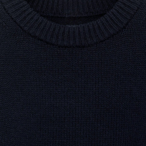 Suéter de Punto Personalizado al por Mayor para Hombre, Cuello Redondo Holgado y Cómodo, con Letras Jacquard - Product Image 6