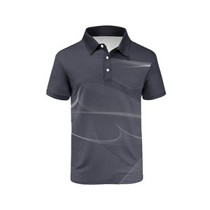 Polo de Golf para Hombre de Alta Calidad, Estilo Casual, Manga Corta, Diseño Gráfico Negro, 100% Poliéster, Tejido Jersey, ODM - Product Image 6