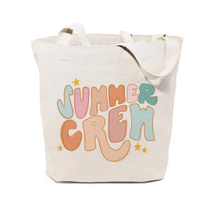 Summer Crew Cotton Canvas Tote Bag Comfortable and Stylish for Everyday Use - Product Image 1